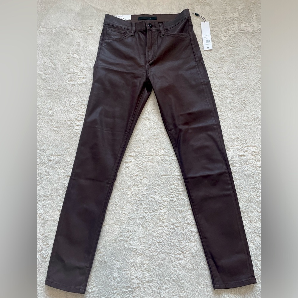 NWT Joe’s The Charlie Brown Coated Skinny Ankle Pants Size 27